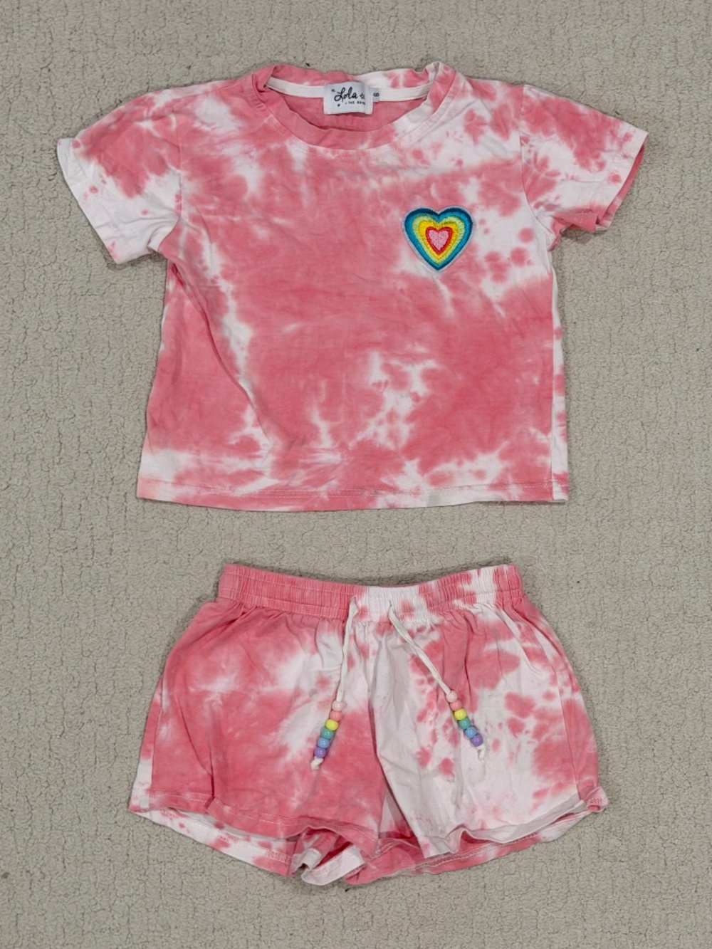 Lola + The Boys Tie Dye Tee + Shorts Set Size 6
